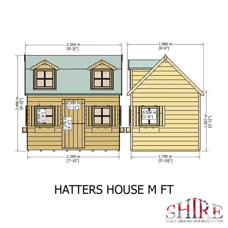 Hatters House 8'x6' Playhouse