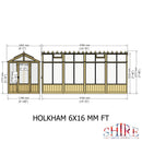Holkham Greenhouse 6'x16'