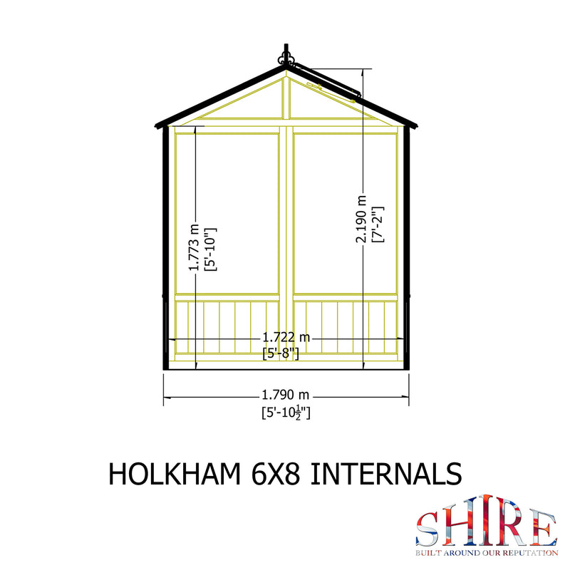 Holkham Greenhouse 6'x8'