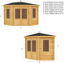Mercia Corner Log Cabin - Various Sizes Available