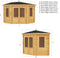 Mercia Corner Log Cabin - Various Sizes Available
