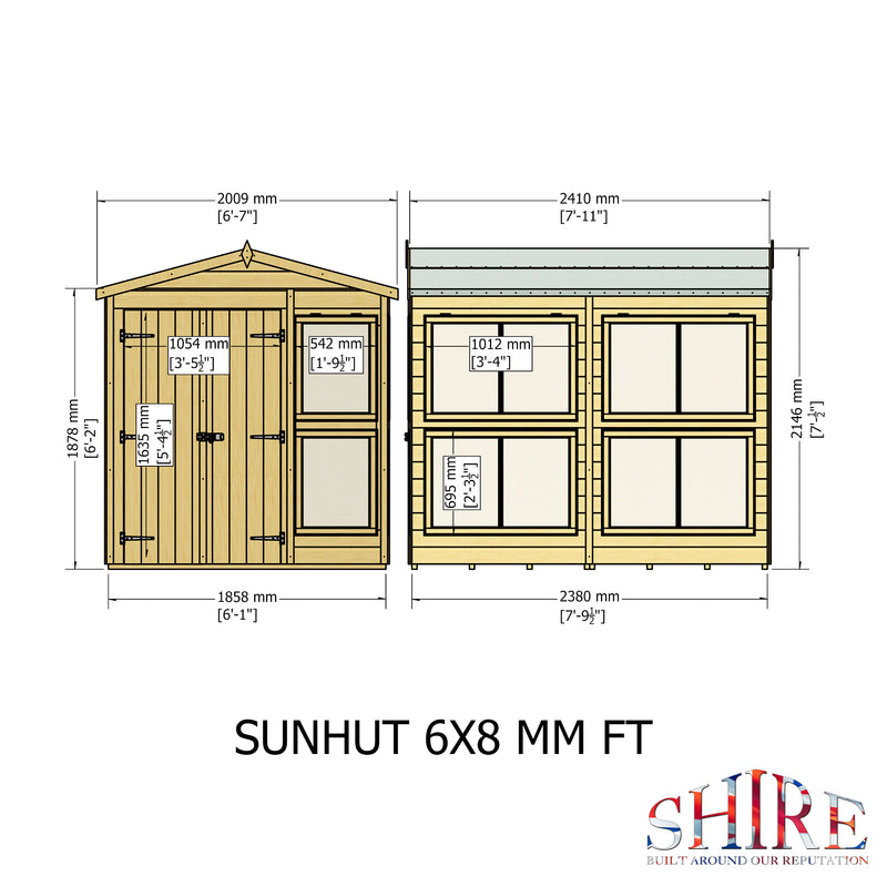 Sun Hut Potting Shed 6'x8'