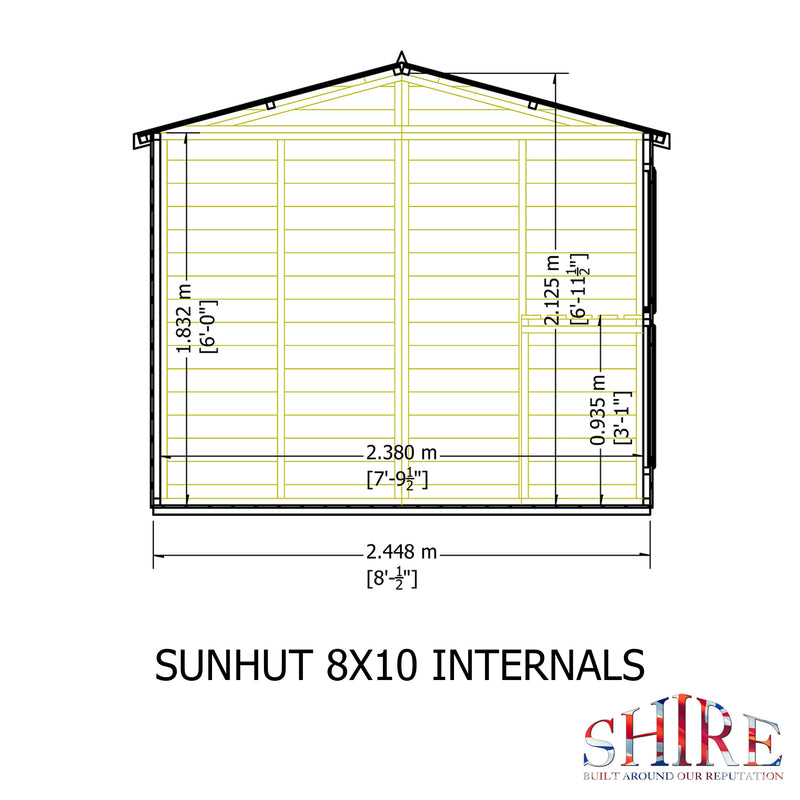 Sun Hut Potting Shed 8'x10'