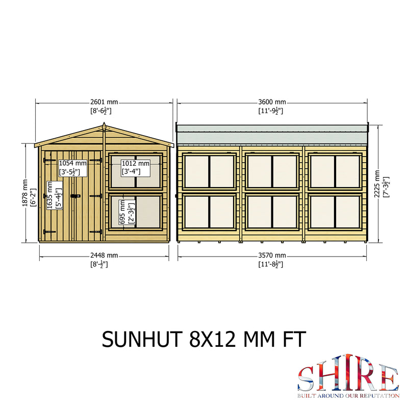 Sun Hut Potting Shed 8'x12'