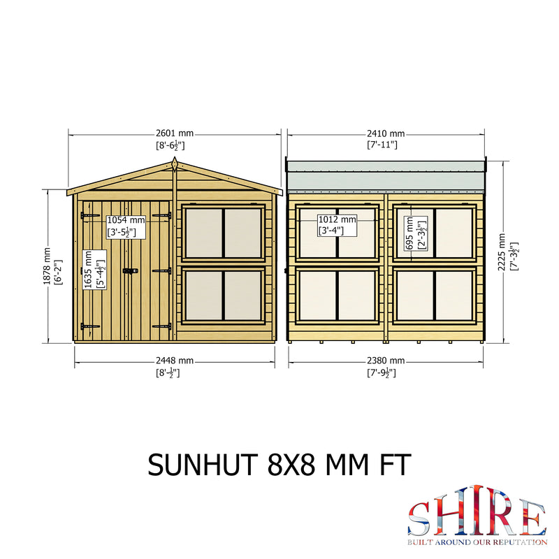 Sun Hut Potting Shed 8'x8'
