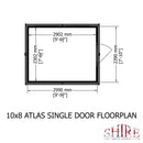 Goodwood Atlas (10' x 8') Professional Tongue and Groove Apex Shed