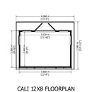 Cali 12'x 8' Pent Home Office
