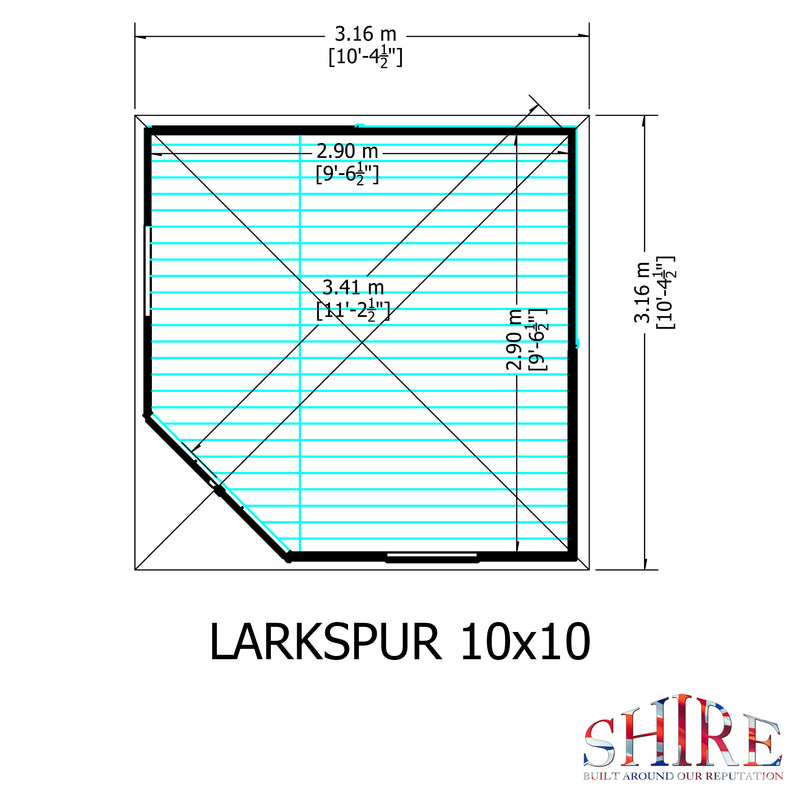 Larkspur Corner Summerhouse (10' x 10')