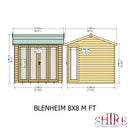 Goodwood Gold Blenheim (8' x 8') Summerhouse