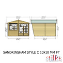 Goodwood Gold Sandringham (10' x 10') Summerhouse