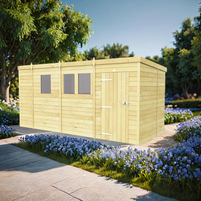 Sheds DIY Pent Sheds - 7ft Deep - Numerous Size Variations Available