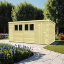 Sheds DIY Pent Sheds - 8ft Deep - Numerous Size Variations Available