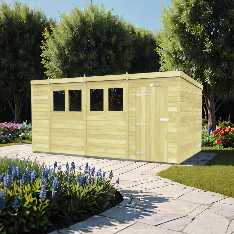 Sheds DIY Pent Sheds - 8ft Deep - Numerous Size Variations Available