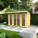 Sheds DIY - Full Height Window Pent Summerhouse - 5ft Deep - Various Size Variations Available