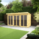 Sheds DIY - Full Height Window Pent Summerhouse - 5ft Deep - Various Size Variations Available