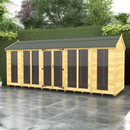 Sheds DIY - Full Height Window Apex Summerhouse - 5ft Deep - Various Size Variations Available