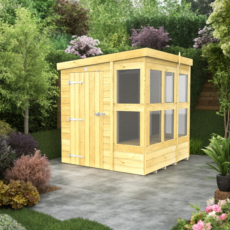 Sheds DIY - 6'x6' Pent Potting Shed