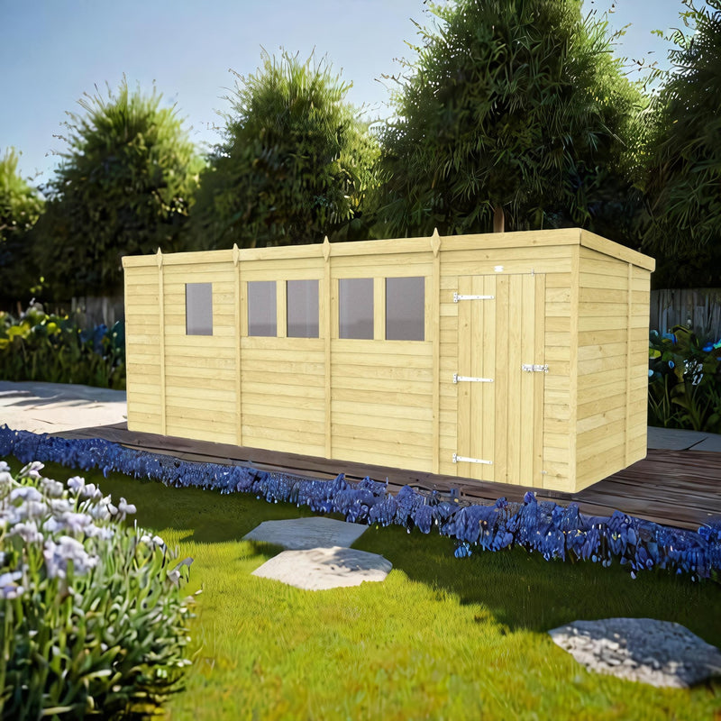 Sheds DIY Pent Sheds - 7ft Deep - Numerous Size Variations Available