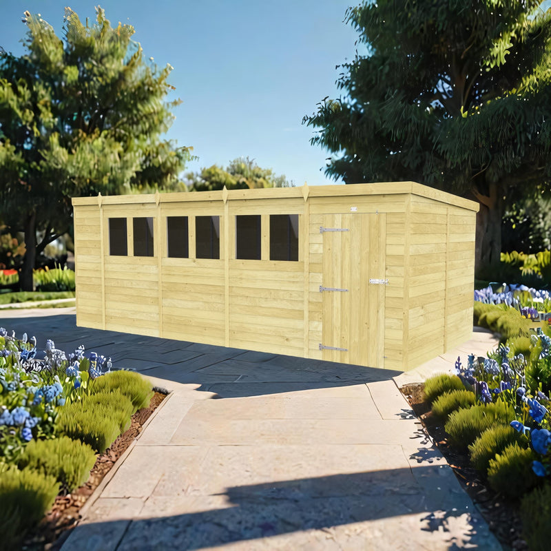 Sheds DIY Pent Sheds - 8ft Deep - Numerous Size Variations Available