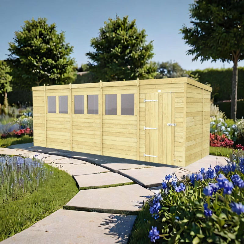 Sheds DIY Pent Sheds - 7ft Deep - Numerous Size Variations Available