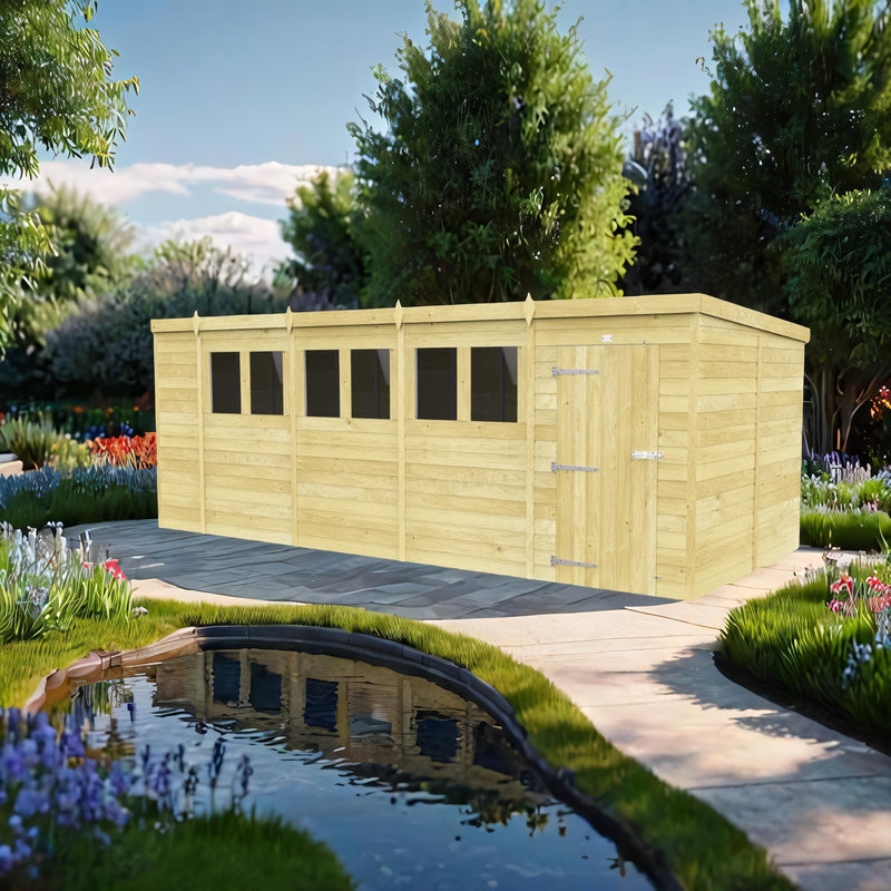Sheds DIY Pent Sheds - 8ft Deep - Numerous Size Variations Available