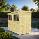 Sheds DIY Pent Sheds - 8ft Deep - Numerous Size Variations Available