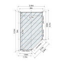 Corner Lodge Grande Log Cabin 16' x 9G' (5000G x 3000mm)