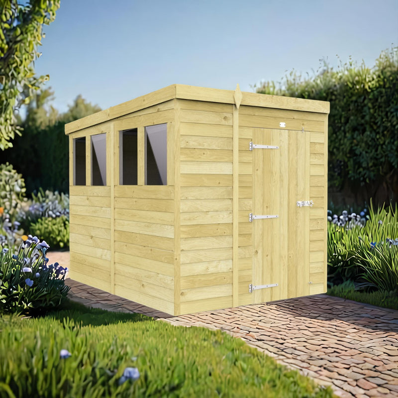 Sheds DIY Pent Sheds - 8ft Deep - Numerous Size Variations Available