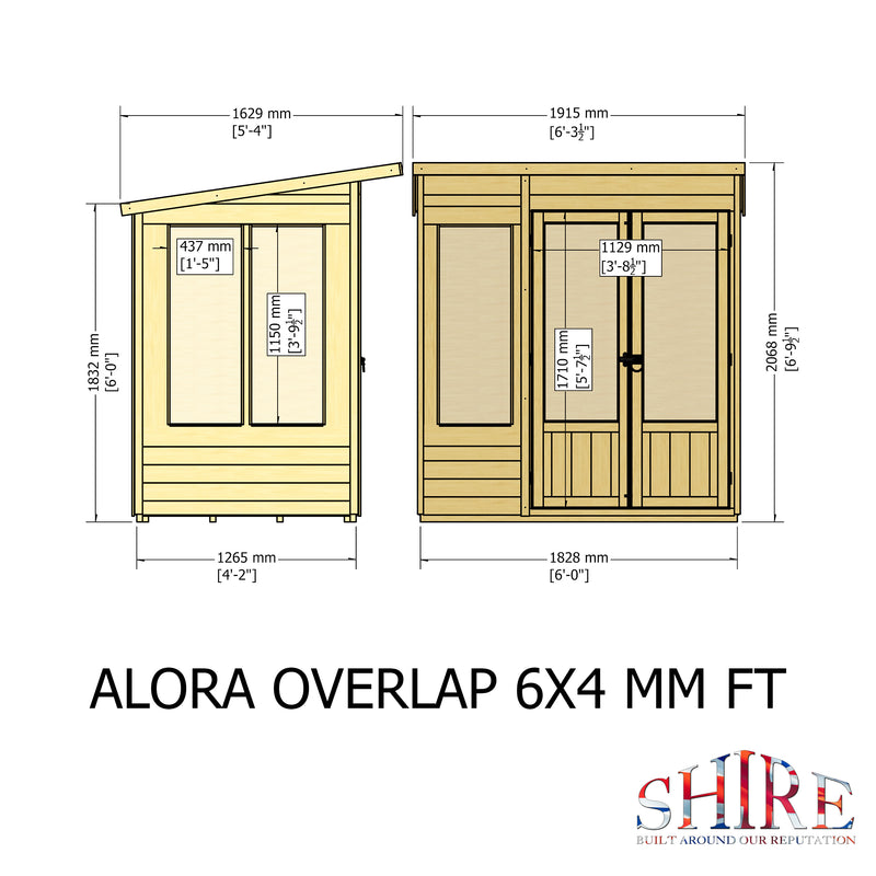 Alora Overlap Summerhouse 6'x4'