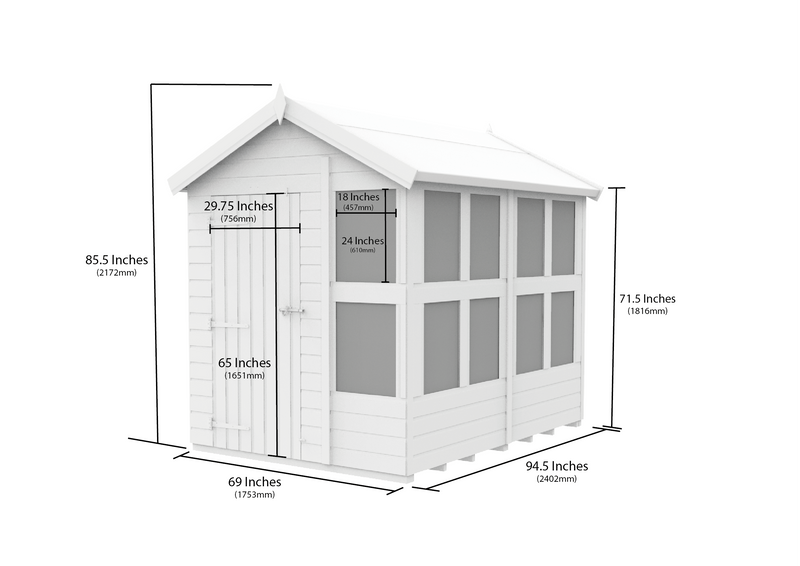 Sheds DIY - 6'x8' Apex Potting Shed