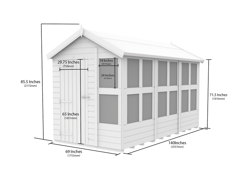 Sheds DIY - 6'x12' Apex Potting Shed