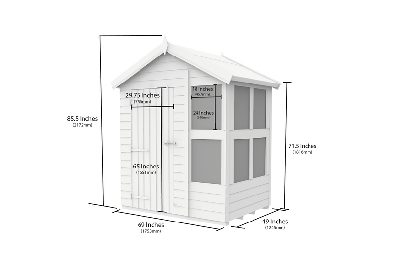 Sheds DIY - 4'x6' Apex Potting Shed