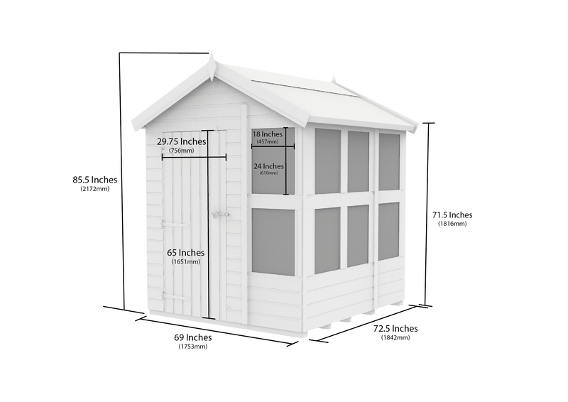 Sheds DIY - 6'x6' Apex Potting Shed