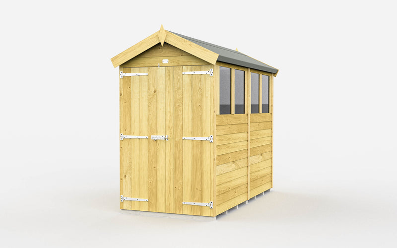 Sheds DIY Apex Sheds - 4ft Wide - Numerous Size Variations Available