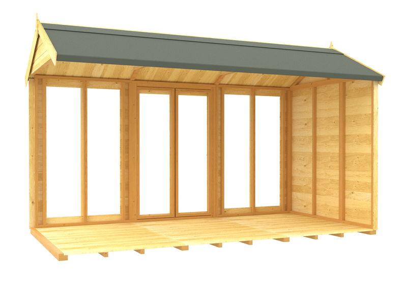 Sheds DIY - Full Height Window Apex Summerhouse - 5ft Deep - Various Size Variations Available