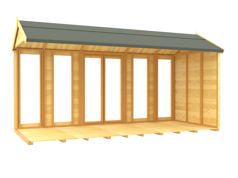 Sheds DIY - Full Height Window Apex Summerhouse - 5ft Deep - Various Size Variations Available