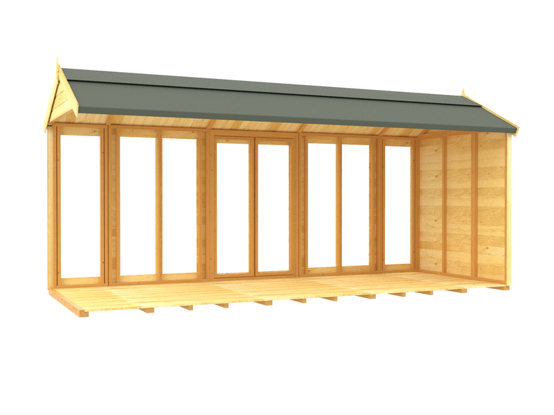 Sheds DIY - Full Height Window Apex Summerhouse - 5ft Deep - Various Size Variations Available