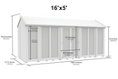 Sheds DIY - Full Height Window Apex Summerhouse - 5ft Deep - Various Size Variations Available