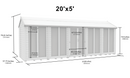 Sheds DIY - Full Height Window Apex Summerhouse - 5ft Deep - Various Size Variations Available