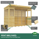 Sheds DIY - BBQ/Kitchen Shelter - Various Sizes Available