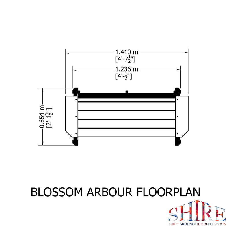 Blossom Garden Arbour (4' x 2')