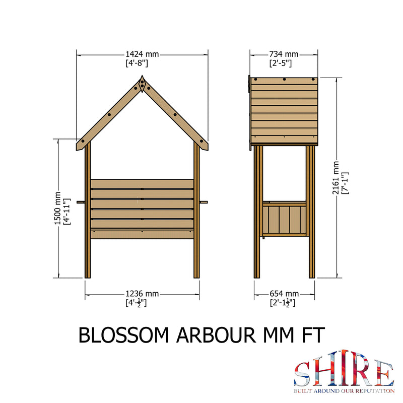 Blossom Garden Arbour (4' x 2')