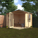 Woodlands Bradwell Corner Log Cabin 10'x10G in 28mm Logs