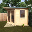Woodlands Bradwell Corner Log Cabin 10'x10G in 28mm Logs