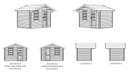 Woodlands Bespoke Carrington Log Cabin 12G x 8' in 44mm Logs - Factory Second