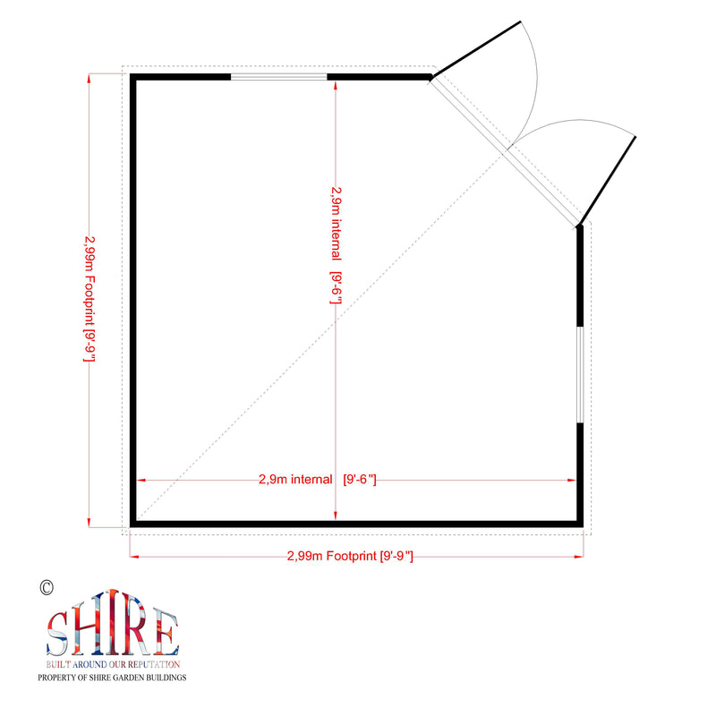 Corner Shed Premium (10' x 10')