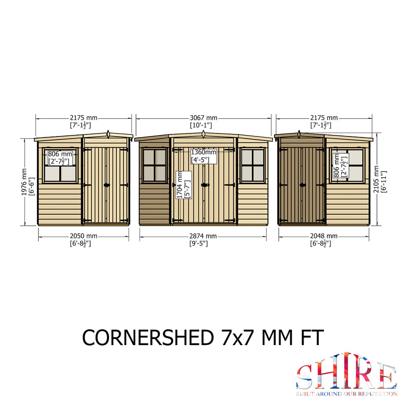 Corner Shed (7' x 7')