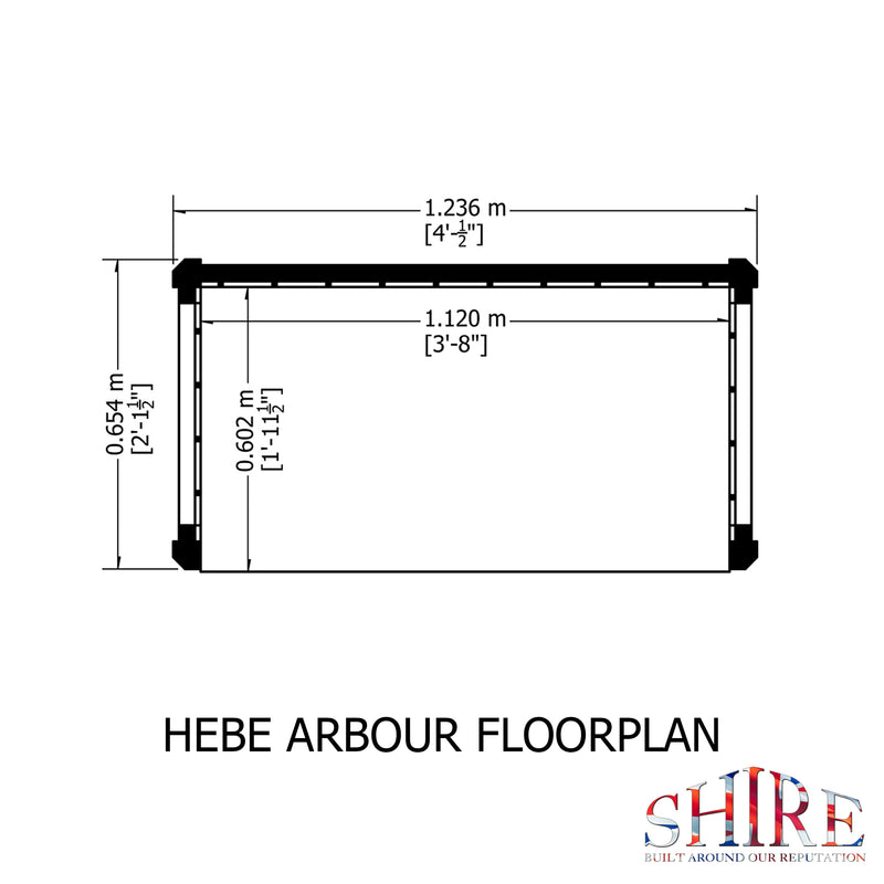 Hebe Garden Arbour (4' x 2')