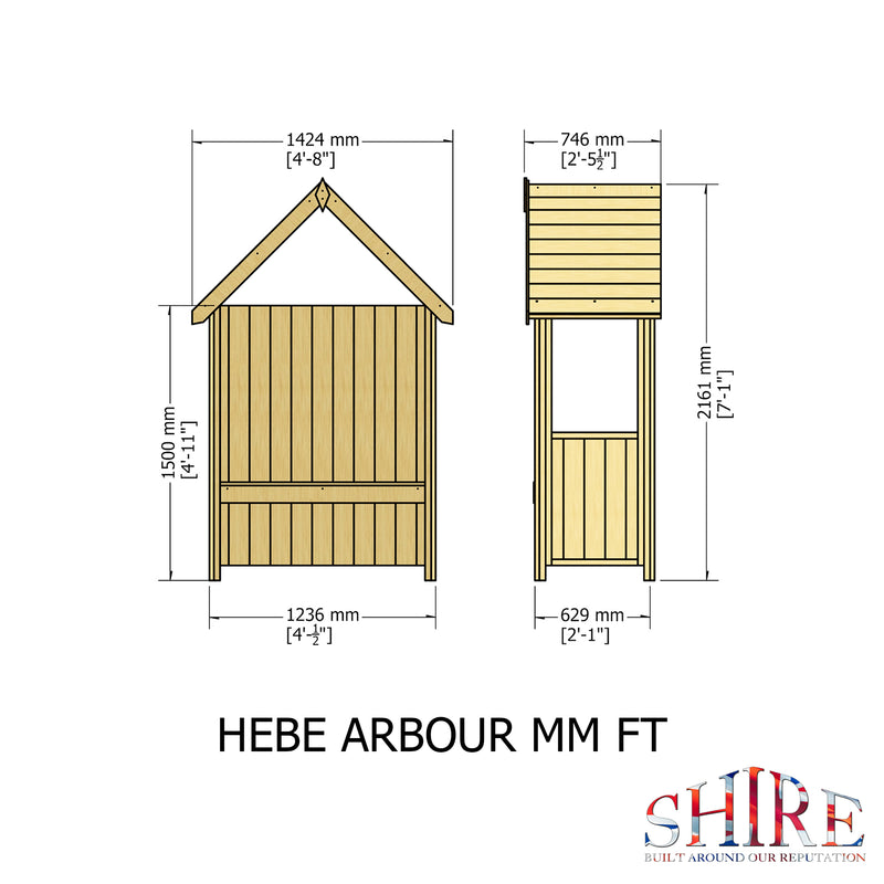 Hebe Garden Arbour (4' x 2')
