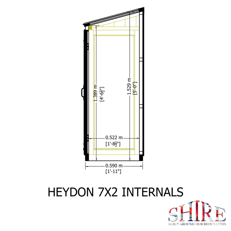 Heydon Greenhouse 7'x2'